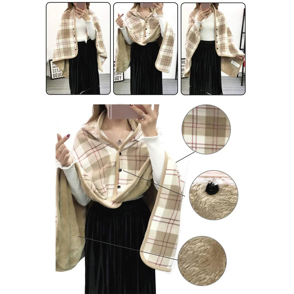 Electric Blanket, Heated Blankets and Throws, Heated Throw Blanket, Winter Warm Soft Blanket Scarf Wrap Shawl