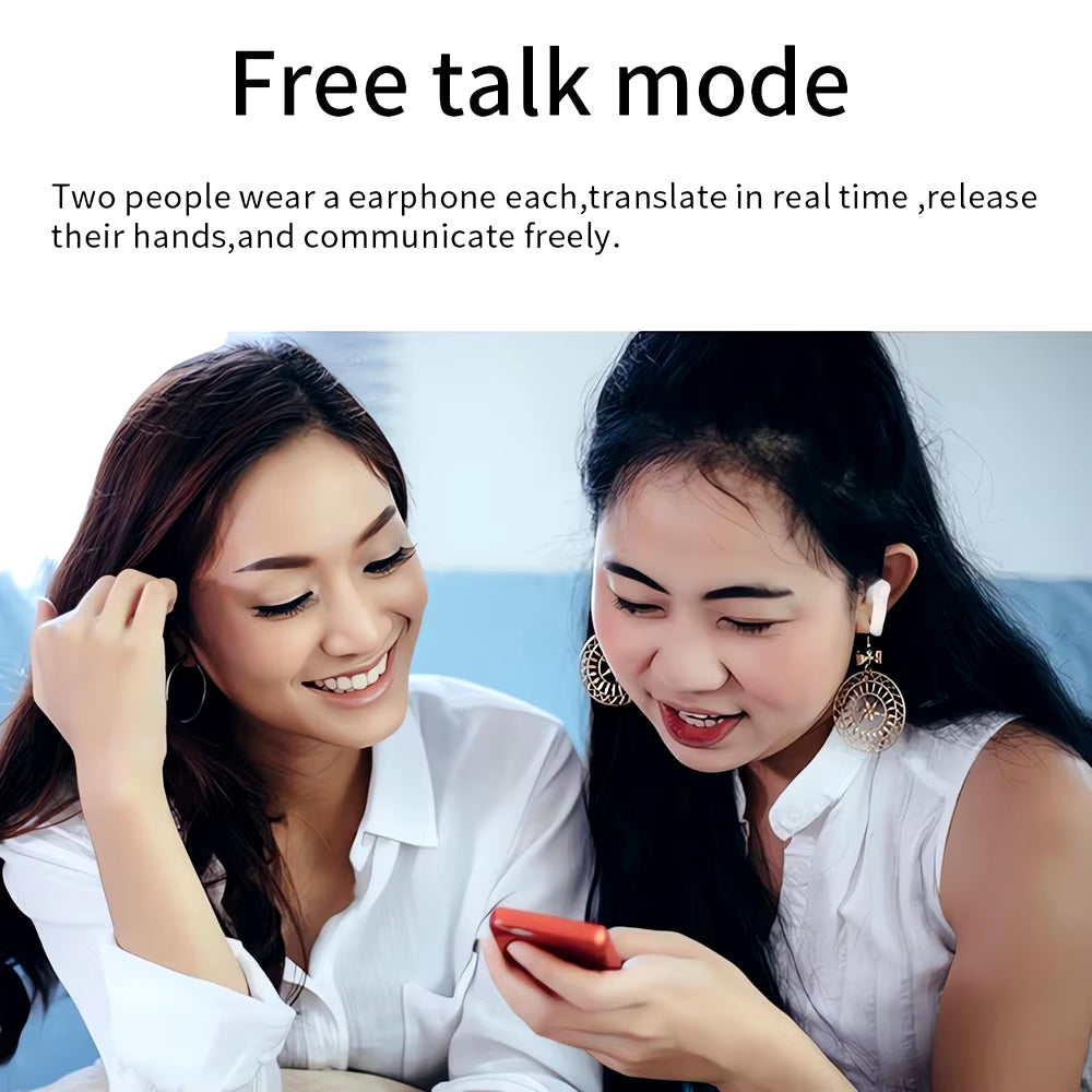 LANGUAGE Intelligent Translate Earbuds 144 Languages Real Time AI Voice Translator 98% Accuracy Support Online Offline 4 Translation Mode