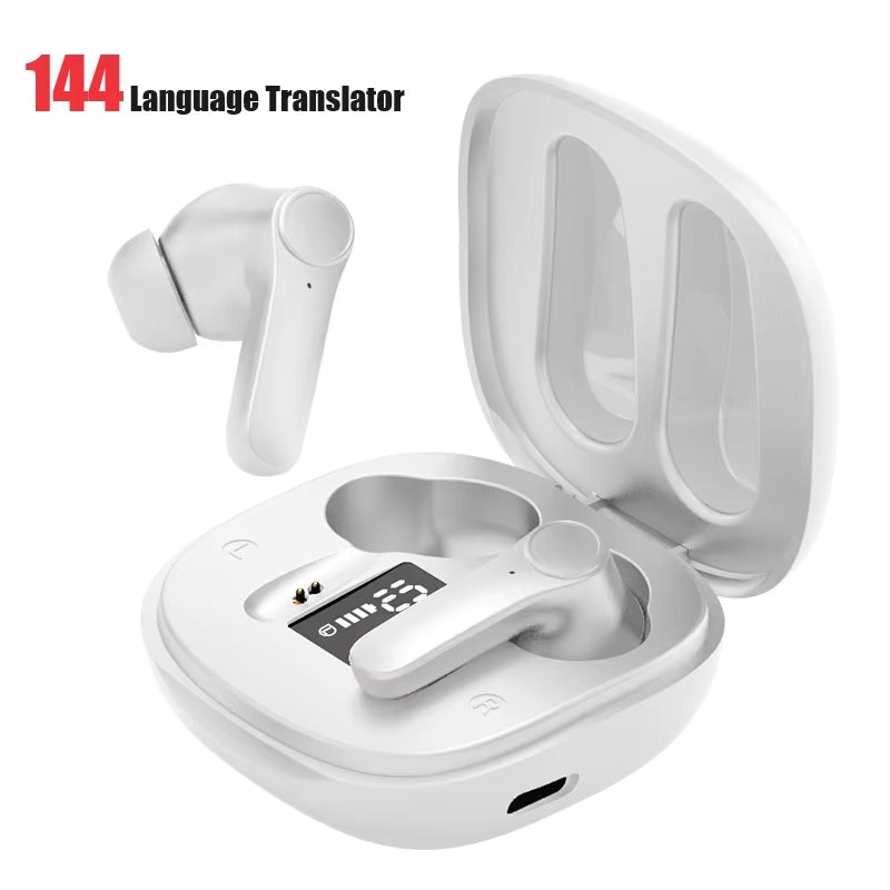 LANGUAGE Intelligent Translate Earbuds 144 Languages Real Time AI Voice Translator 98% Accuracy Support Online Offline 4 Translation Mode