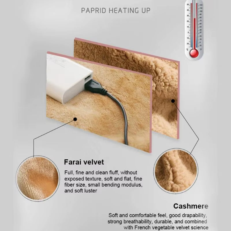 Battery Operated Heated Blanket Washable Heated Throw Electric Blanket Heated Throw Blanket Rechargeable Electric Throw For