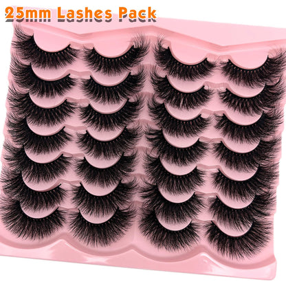 Fluffy Lashes Mink Wispy Cat Eye Faux Mink Lashes Pack Soft Fake Strip Eyelashes 18Mm Long Volume False Eyelashes Natural Look