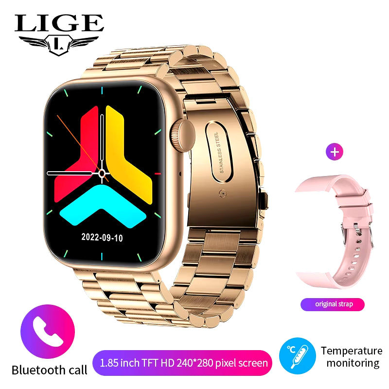 New Smart Watch 2025 Wireless Charging Smartwatch Bluetooth Calls Men Women Smartwatches Fitness Bracelet Custom Watch Face
