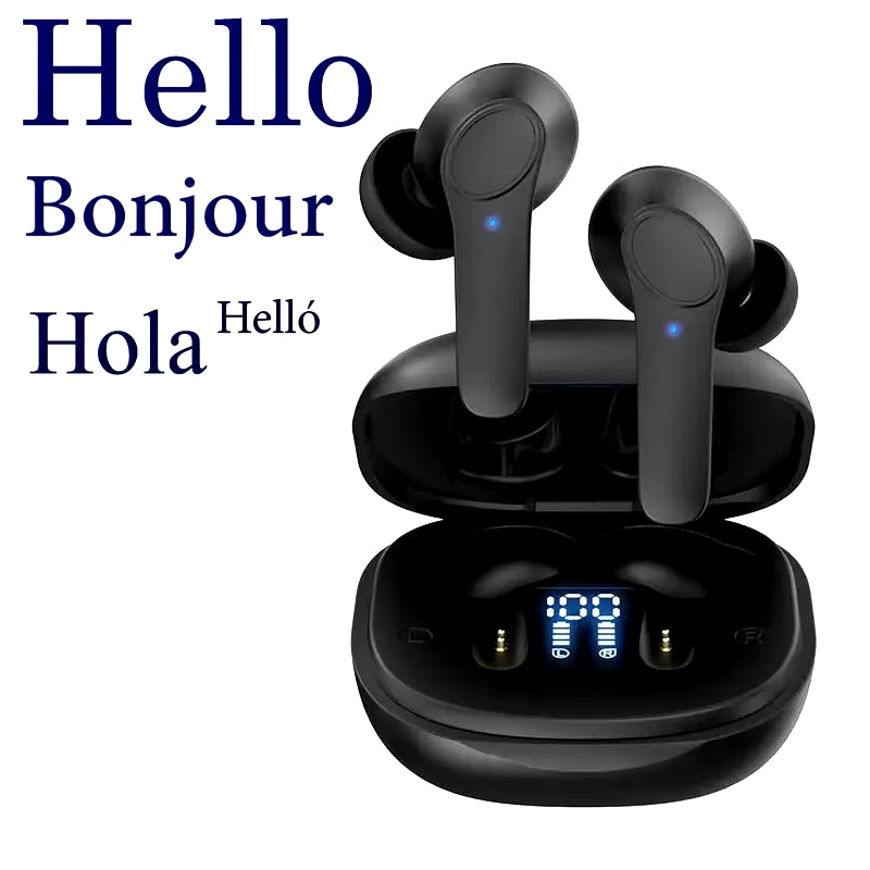 LANGUAGE Intelligent Translate Earbuds 144 Languages Real Time AI Voice Translator 98% Accuracy Support Online Offline 4 Translation Mode