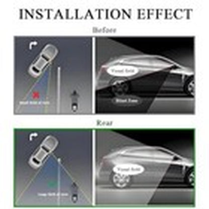 2 PCS Car Blind Spot Mirror, Fan Shaped HD Glass Convex 360° Rotating Wide