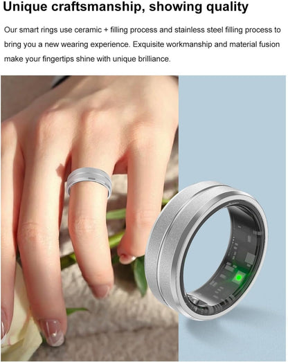 Smart Fitness Tracker for Men and Women, Heart Rate & Blood Oxygen Monitor & Sleep Monitoring, Remote Selfie Control, Waterproof Wearable Smart Ring (8)