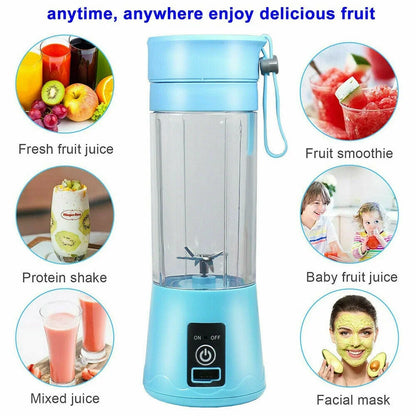 Portable Blender USB Rechargeable Personal Juicer Cup Small Fruit Juice Mixer for Shakes and Smoothies