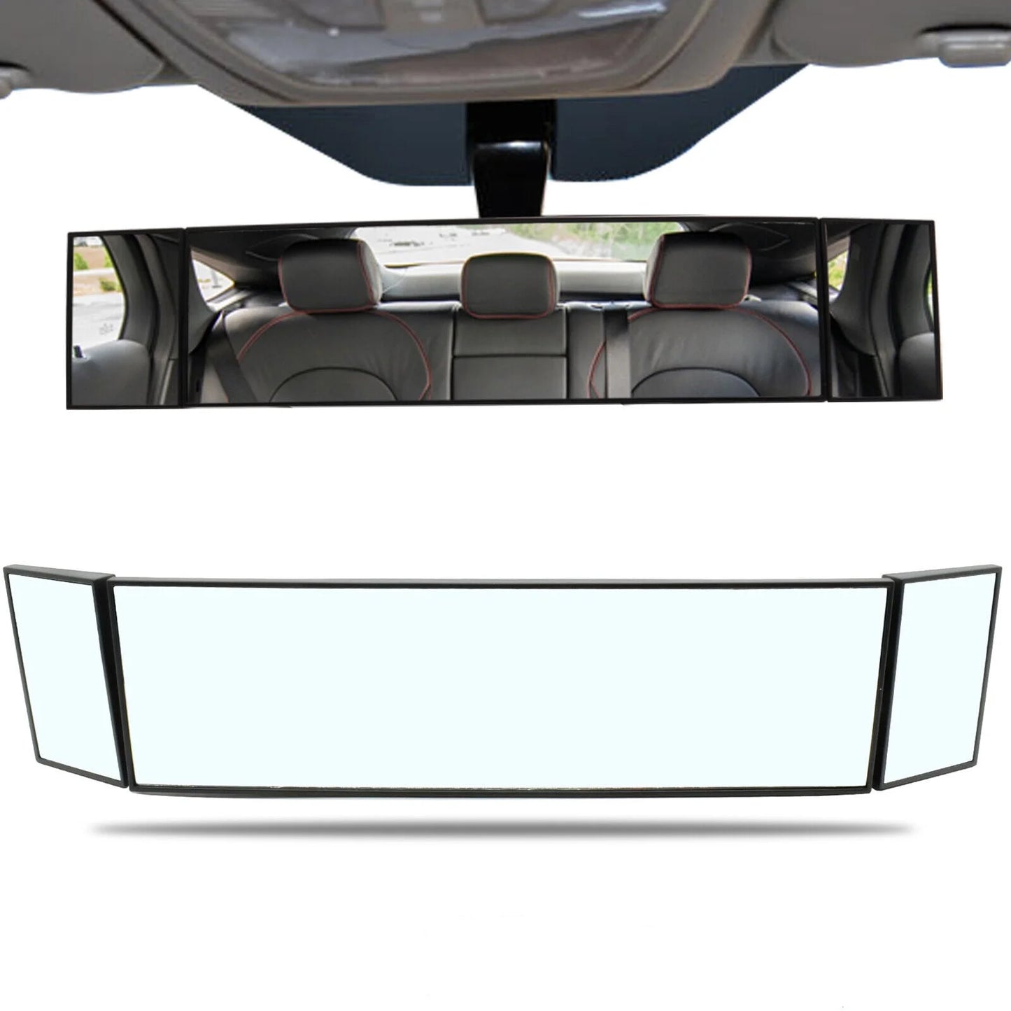 Car Truck Van Wide Angle Auxiliary Large Vision Interior Rearview Convex Mirror Blind Spot Blindspot Clipon Rear Seat Baby Watch
