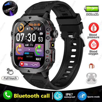 SOLIDER Original Men Smartwatch Flashlight Bluetooth Call Fitness Clock IP68 Waterproof Sports Men for Android IOS Smart Watch 2025 New